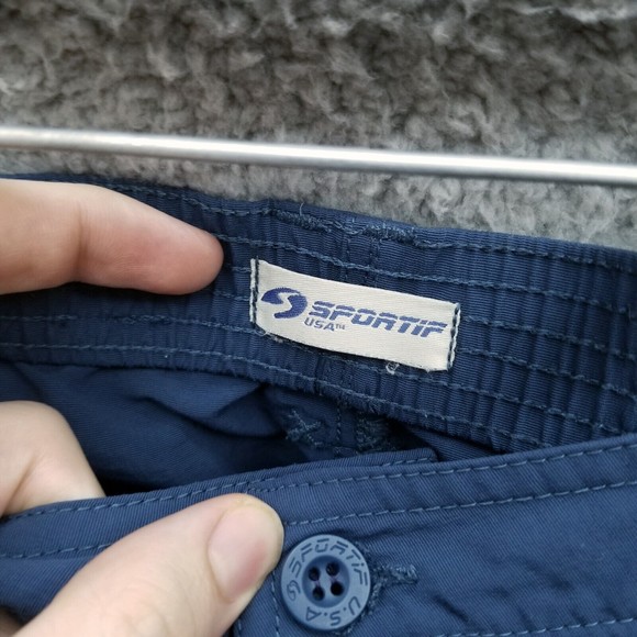 SportIf Men's L Convertible Blue Athletic Activewear Pants 31" 28.25" 12.5" - Picture 6 of 12